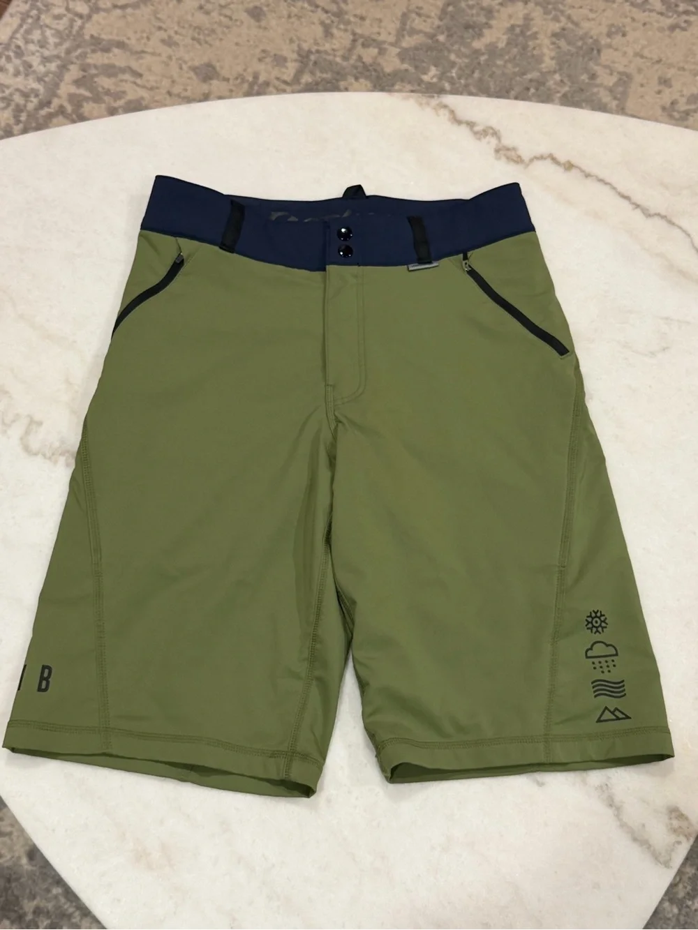 Fasthouse Crossline Riding Short Olive/Navy Blue w/ Cool Dry Technology Men’s 28